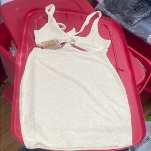 Nena swim Ivory Cut-Out Dress new size M